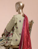 3 Pc Khaddi Lawn Unstitched Embroidered Dress (TP-17)