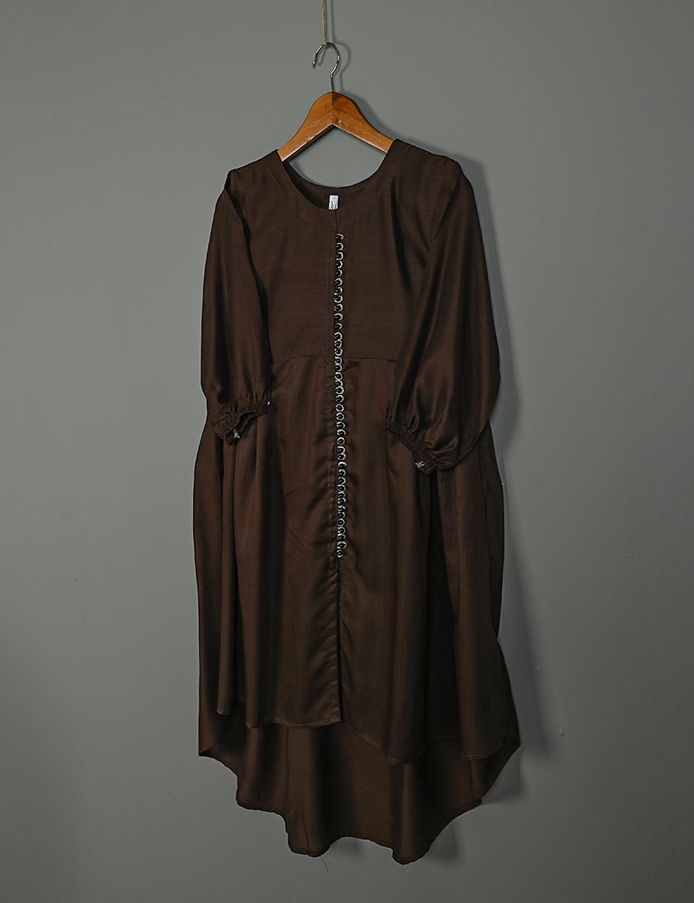 TS-133C-DarkBrown - Linen Frock