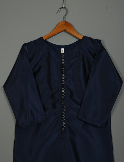 TS-162E-NavyBlue - Slik Stitched Kurti