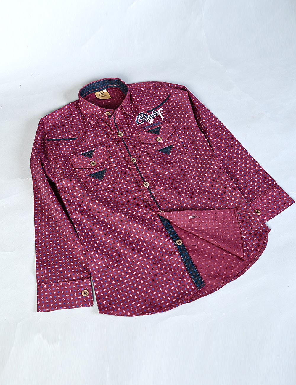 KBS-03-Magenta - Kids Boys Shirts