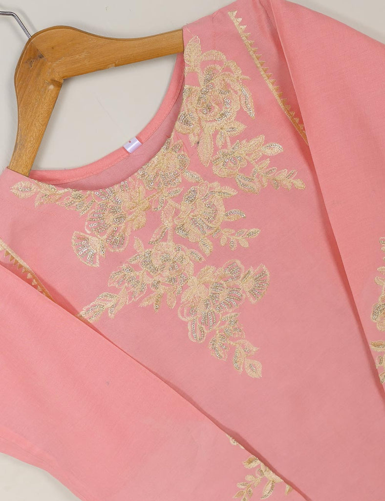 Cotton Embroidered Stitched Kurti - Sunbeam Glory (TS-029F-Pink)