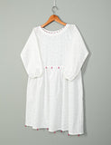 TS-190A-White - Cotton Stitched Frock