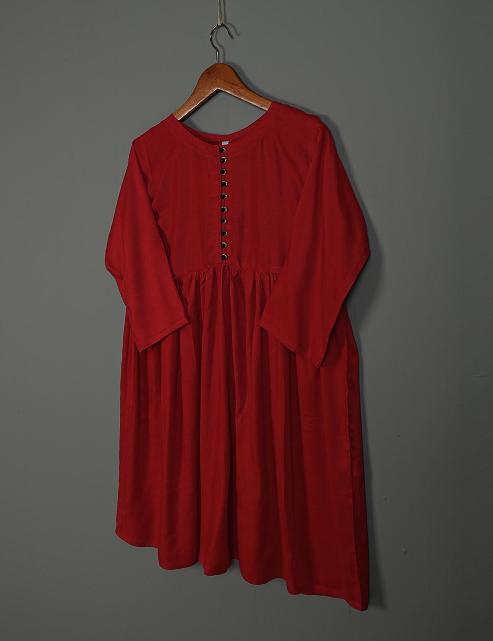 TS-164C-Red - Linen Frock