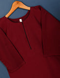 STP-005A-Maroon - 2Pc Cotton Stitched