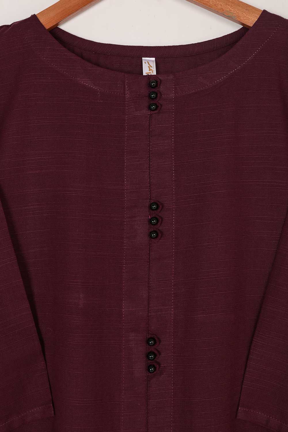 TKWK-01B-Maroon - Khaddar Winter Stitched Frock