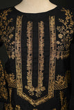 RTW-78-Black -  3Pc Stitched Embroidered Organza Dress