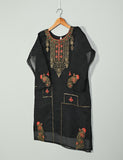 TS-106C-Black - Witching Hour - Organza Embroidered Stitched Kurti