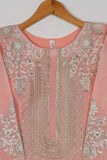 T20-040E-Pink - Equinox - Semi Formal Paper Cotton Embroidered Kurti