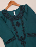TS-128A-Turquoise - Cotton Embroidered Kurti