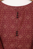 STP-041A-Maroon - 2PC COTTON PRINTED STITCHED