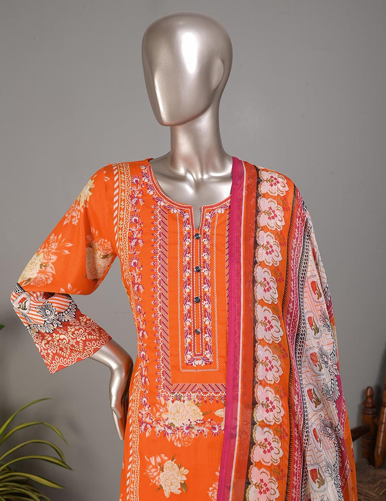 TMY-6A | Un-Stitched Embroidered Lawn Dress