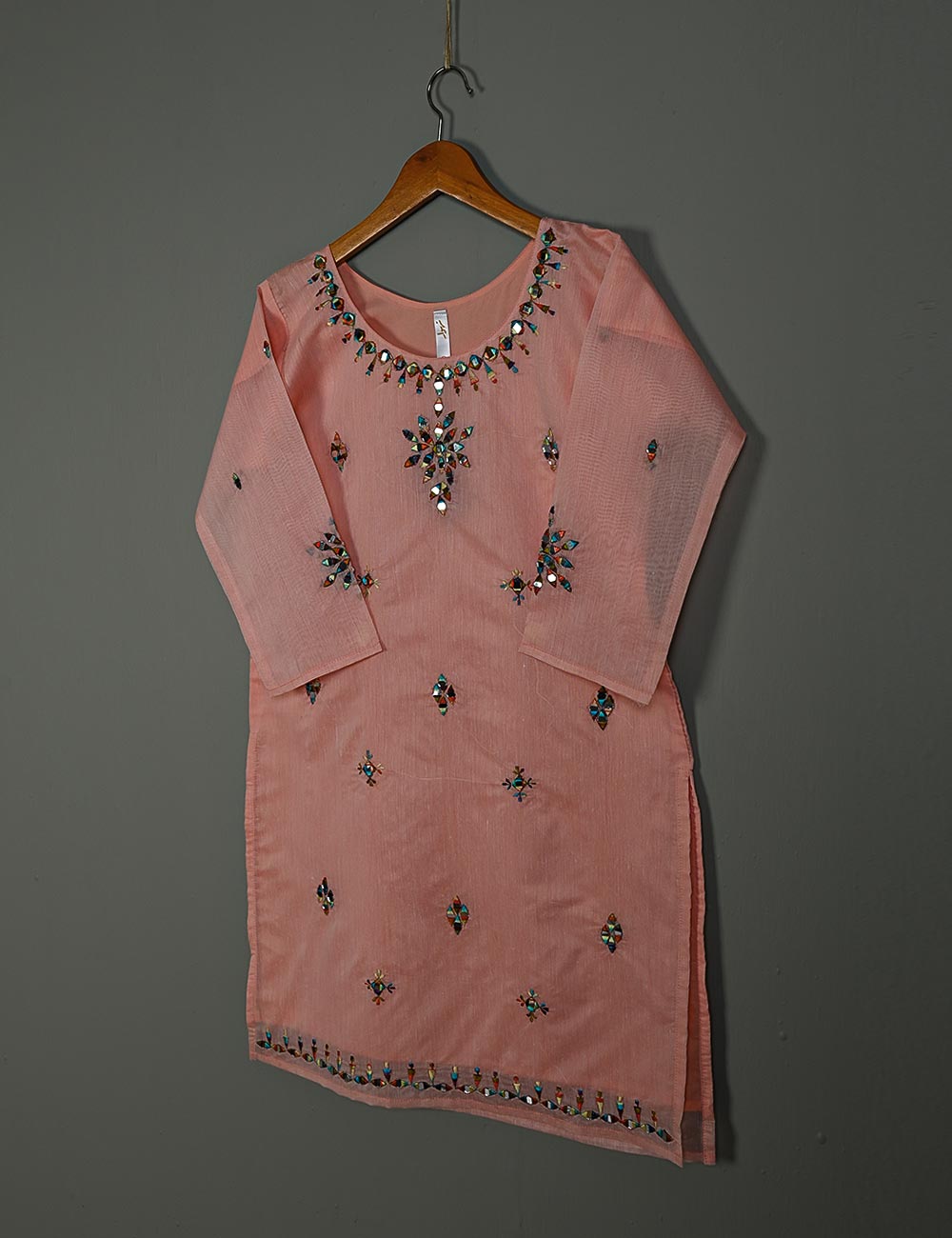 TS-165B-Pink - Paper Cotton Kurti