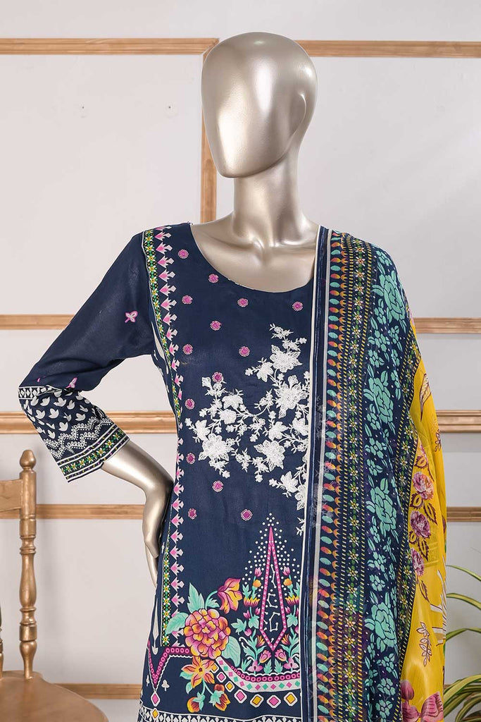 TSL-03 | Un-Stitched Embroidered Lawn Dress