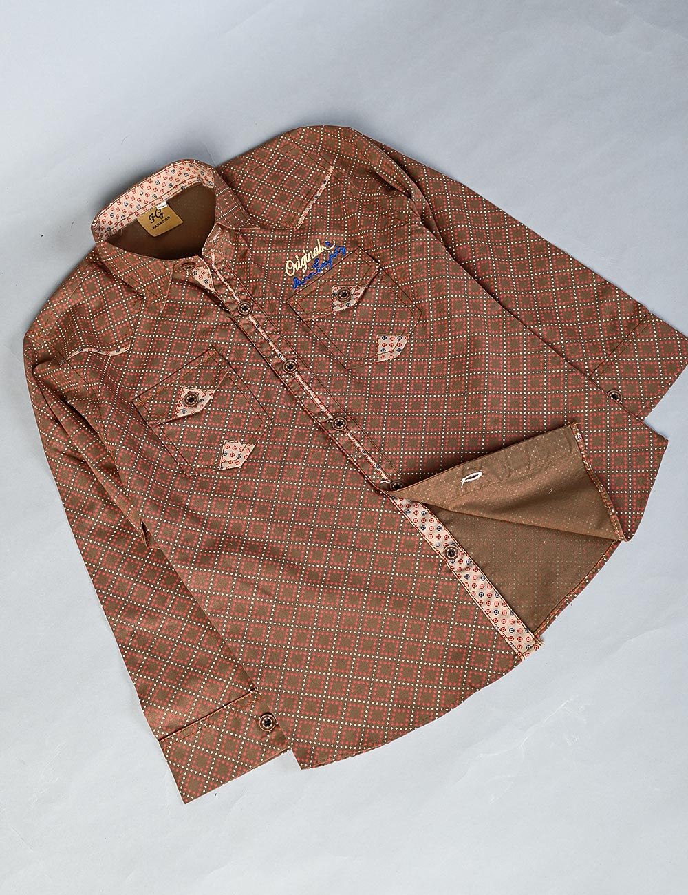 KBS-02-Brown - Kids Boys Shirts