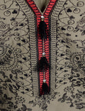 Cambric Embroidered Kurti - Blaze - T20-010-Khaki