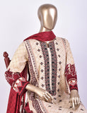 3 Pc Un-stitched Embroidered Lawn - Eternal Ethnic (ATL-4B-Skin Maroon)