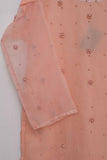 Organza Stitched Kurti - Organza Pearls (T20-042C-Peach)