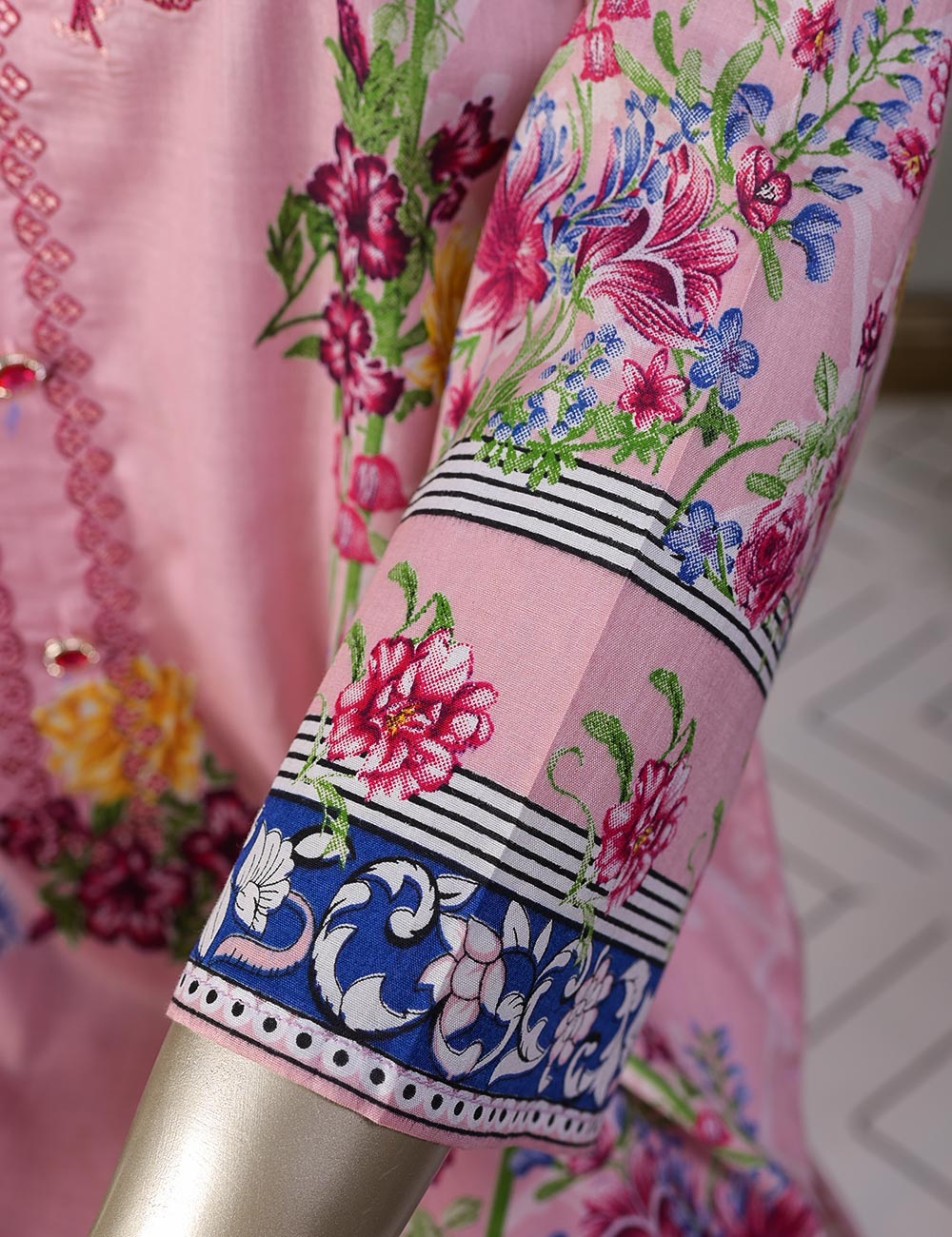 TMY-4B | Un-Stitched Embroidered Lawn Dress