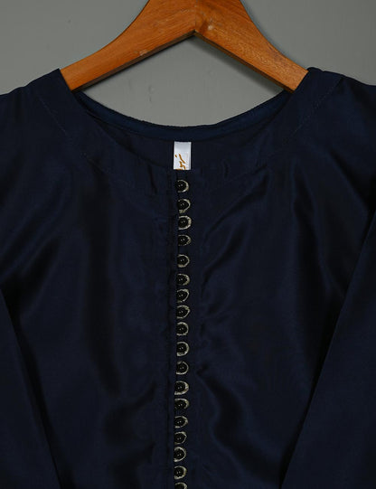 TS-162E-NavyBlue - Slik Stitched Kurti