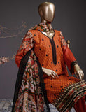 Dazzle (DL-4A) - 3 Pc Un-stitched Embroidered Lawn Dress with Chiffon Dupatta