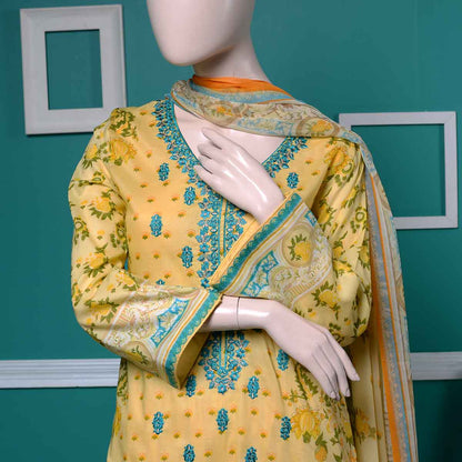 Un-stitched Embroidered Lawn (AY-4A) Marigold