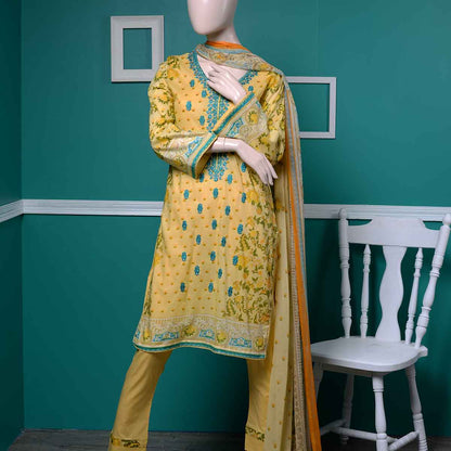 Un-stitched Embroidered Lawn (AY-4A) Marigold