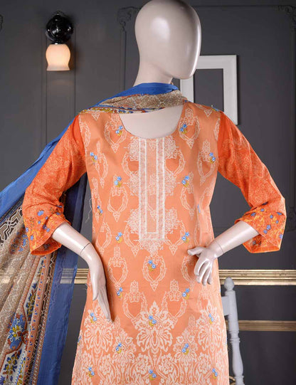 Un-stitched Embroidered Lawn (AQ-4B) Pastel Beauty