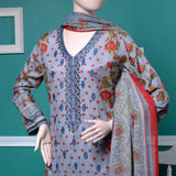 Un-stitched Embroidered Lawn (AY-4B) Marigold