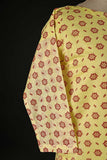 RTW-99-Yellow -  3Pc Stitched Paper Cotton Printed Dress