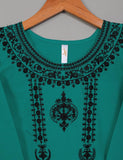 TS-128E-BluishTurquoise - Cotton Embroidered Stitched Kurti