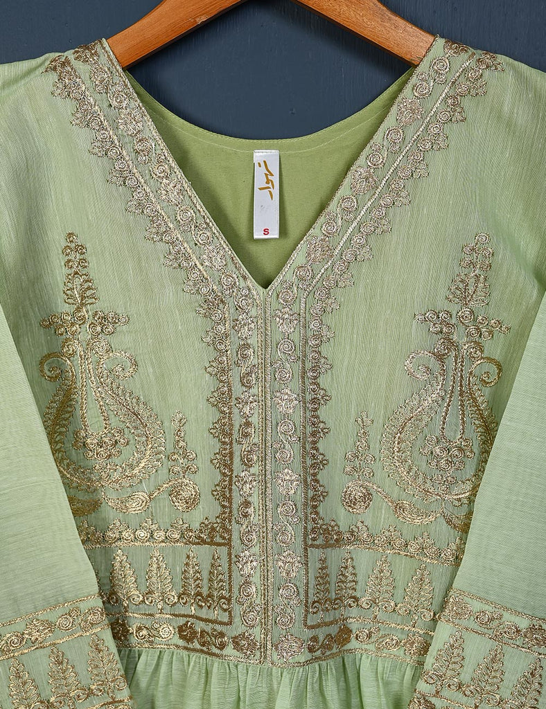 TS-137-Pista - Mughal Couture - Paper Cotton Frock