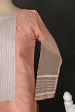 RTW-41-Peach -  3Pc Stitched Embroidered Organza Dress