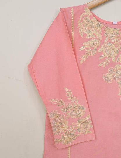 Cotton Embroidered Stitched Kurti - Sunbeam Glory (TS-029F-Pink)