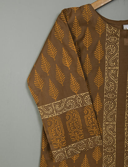 TS-140A-Brown - Cotton Block Printed Stitched