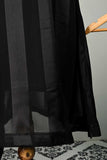 RTW-102-Black -  3Pc Stitched Chiffon Dress