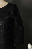 RTW-59-Black -  3Pc Stitched Embroidered Organza Dress
