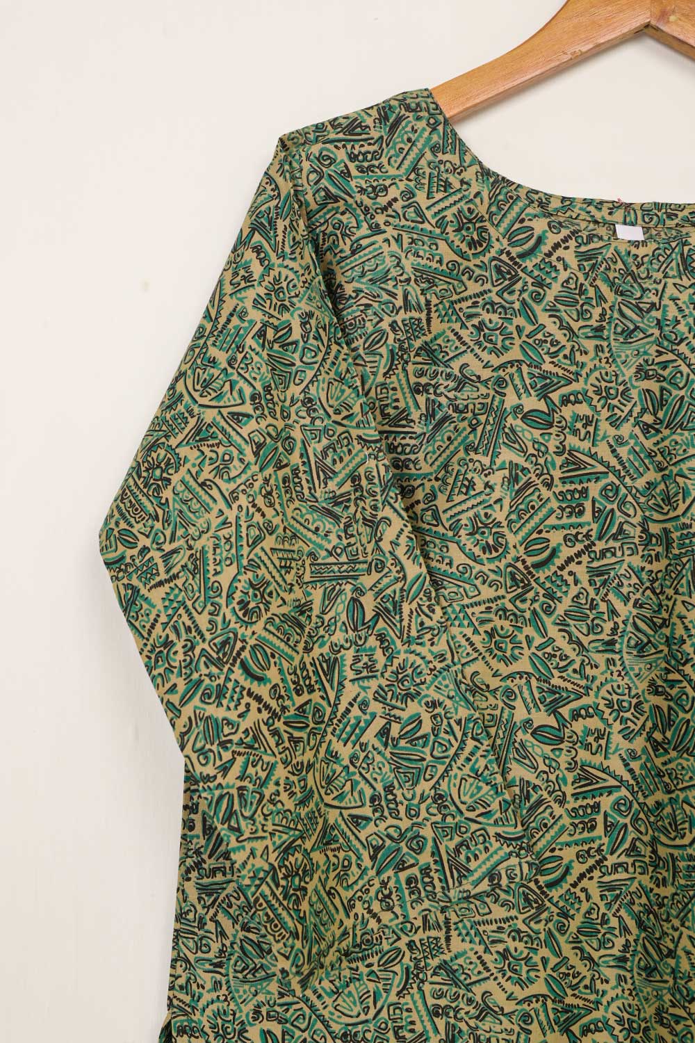 STP-040A-Green - 2PC COTTON PRINTED STITCHED
