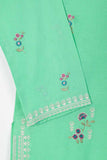 TS-225B-Green - Cotton Embroidered Stitched Kurti