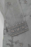 STP-043B-Grey - 2Pc Organza Embroidered With Malai Trouser