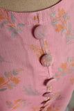 RTW-82-Pink -  3Pc Stitched Gold Print Paper Cotton Dress