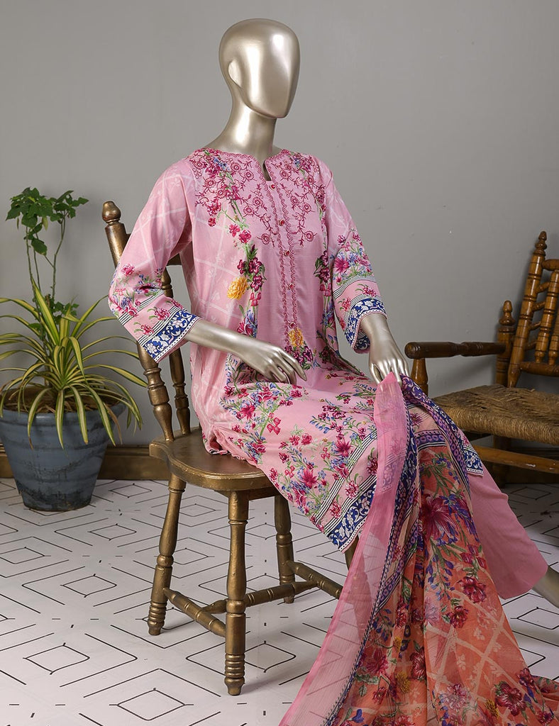 TMY-4B | Un-Stitched Embroidered Lawn Dress