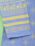 Cotton Printed Stitched Kurti Embellished With Tassels On Neckline - (TS-073A-BluishPurple)