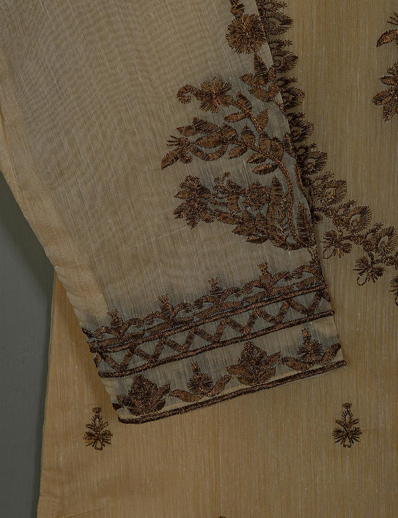 TS-171-Skin - Paper Cotton Embroidered Kurti