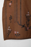 TS-227B-Brown - Cotton Embroidered Stitched Kurti