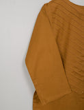 3SP-1A-Brown - 3PC COTTON Dress WITH Chiffon Dupatta