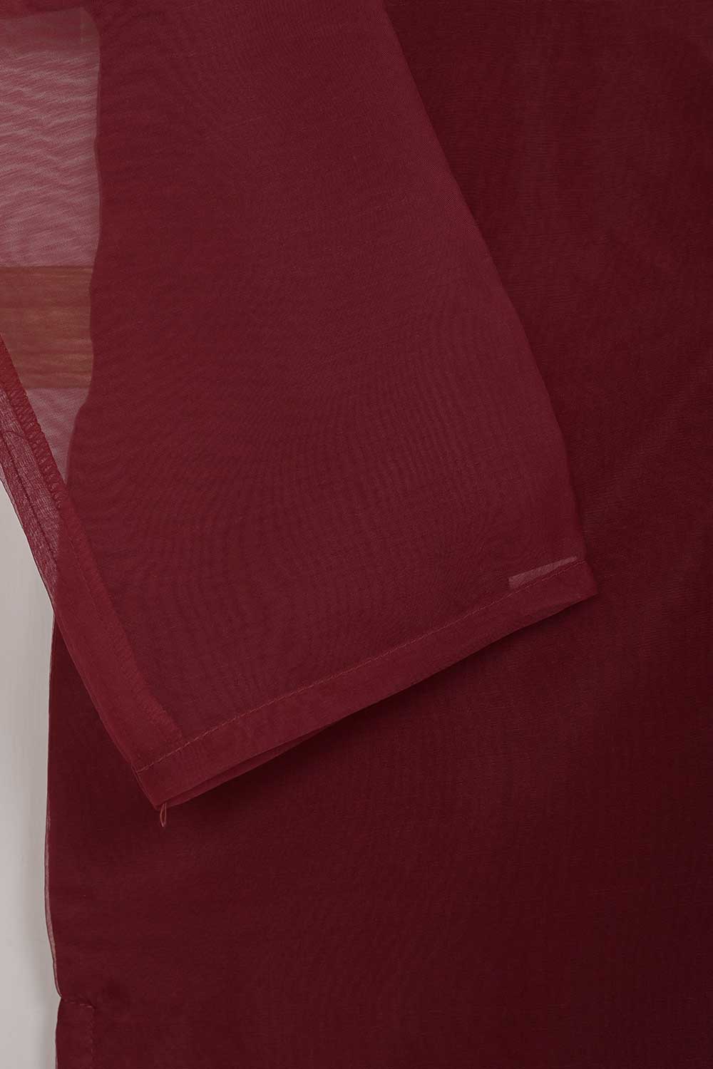 STP-012B-Maroon - 2Pc Organza With Malai Trouser