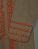 TS-089D-Khaki - Cotton Embroidered Kurti