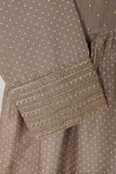 TS-231A-Khaki - Premium Linen Exclusive Fabric Frock