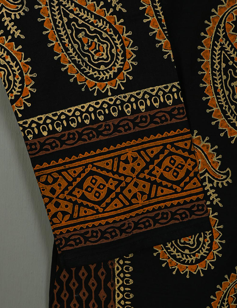TS-139A-Black - Cotton Block Printed Stitched