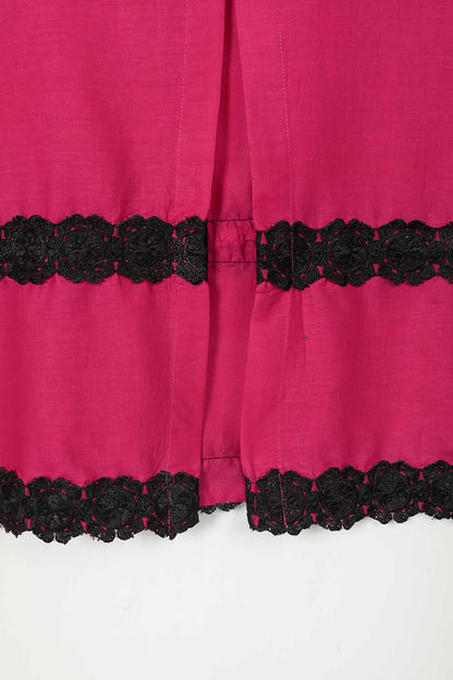 TS-229A-Fuchsia - Cotton Stitched Frock